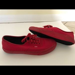 USED vans authentic red